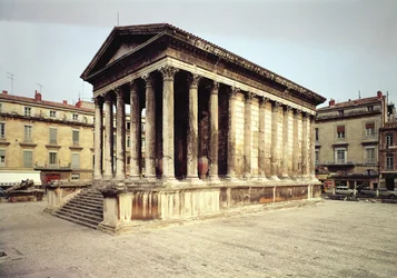 Ansicht der Maison Carrée, ca. 19 v. Chr.